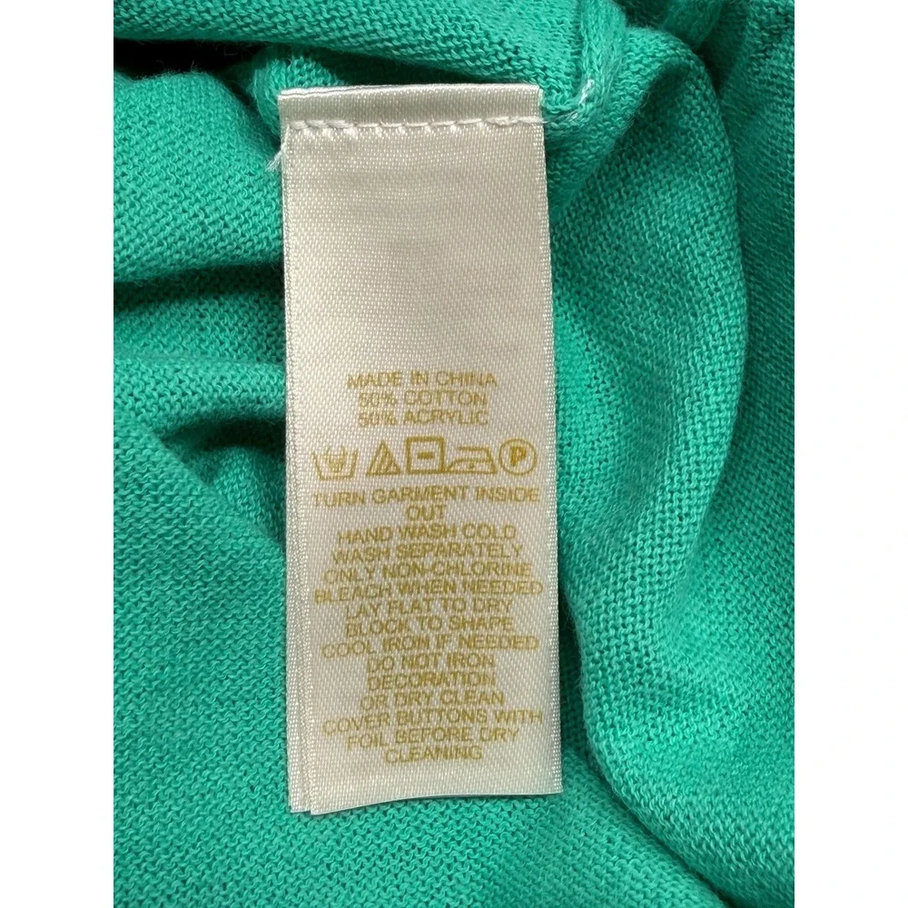 Kate Spade Sweater Womens XS Green Leni‎ Cardigan Jeweled Preppy Office Holiday